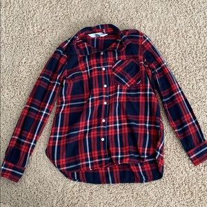 Old Navy Red and blue flannel